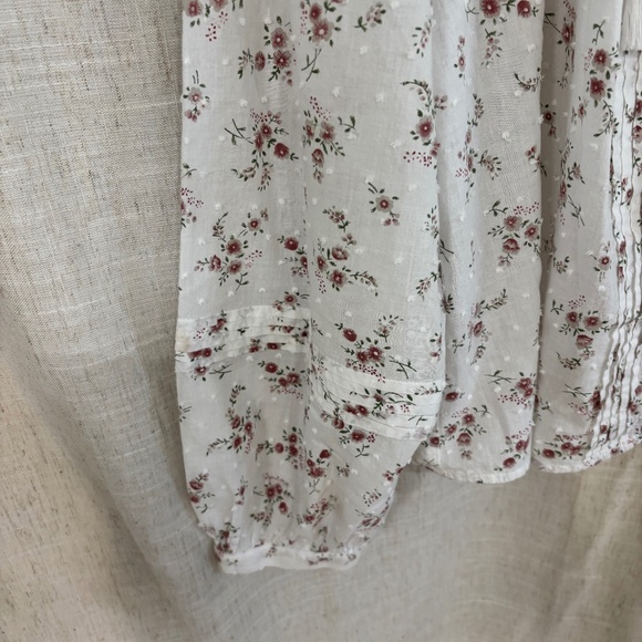 Tink And Posh Woman’s Long Bell Sleeve Ruffled Collar Floral Multicolor Blouse S - Picture 4 of 6